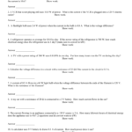 Ohm's Law  Power Practice Problems Also Ohms Law Practice Worksheet