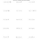 One Step Equations Addition And Subtraction Worksheet Inside One Step Equations Worksheet