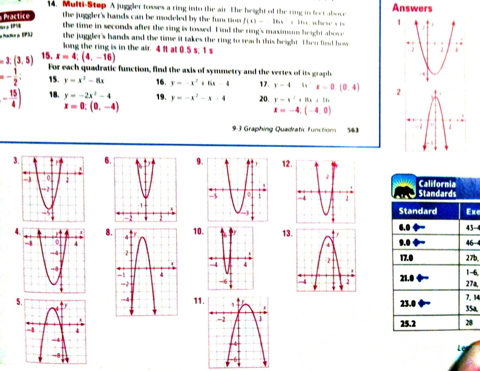 Online Graphs 2018 » How To Solve Quadratic Equationsgraphing With Solving Quadratic Equations By Graphing Worksheet Answers