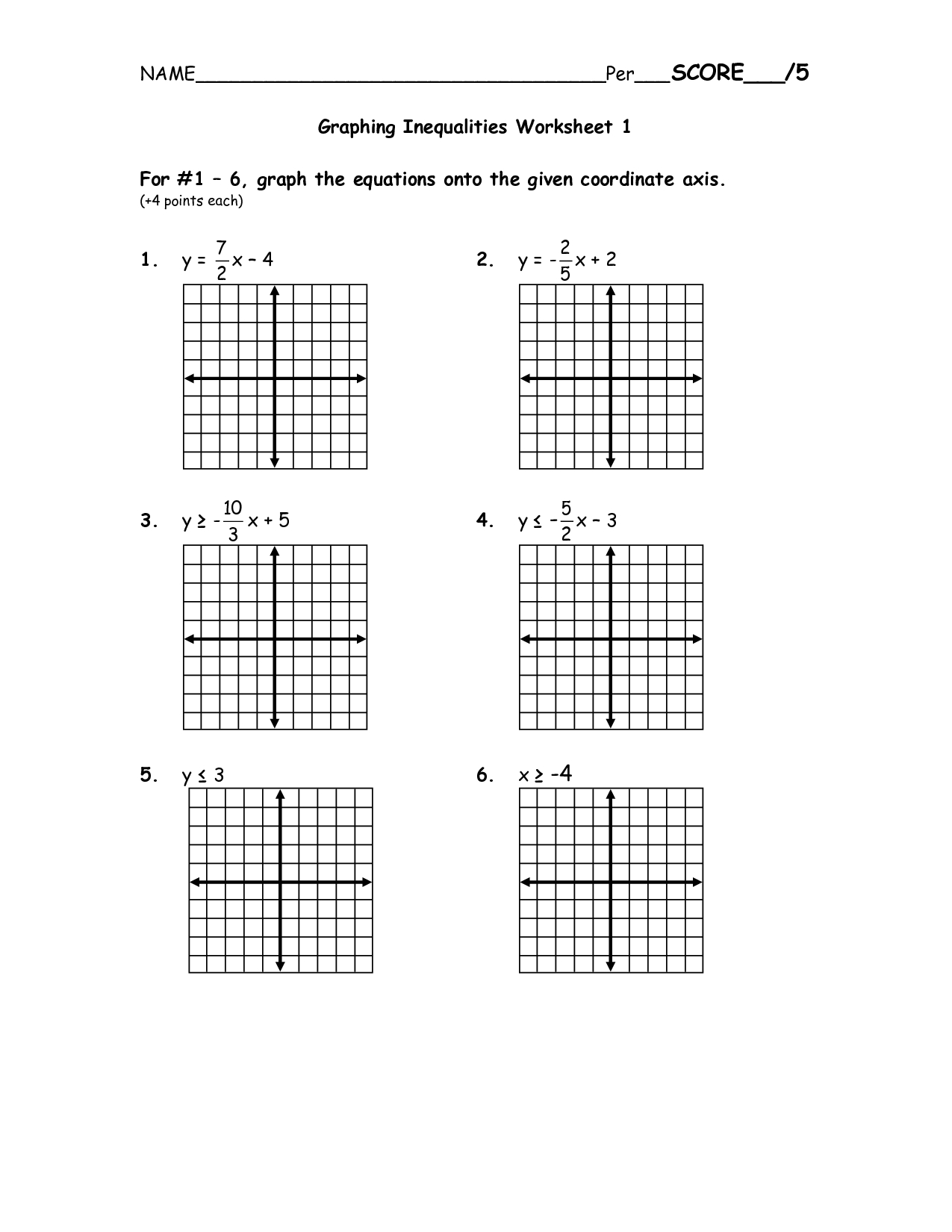 Online Graphs 2018 » Solving Systems Of Equationsgraphing Within Systems Of Linear Inequalities Worksheet