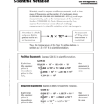Operations With Scientific Notation Along With Scientific Notation Worksheet Answers
