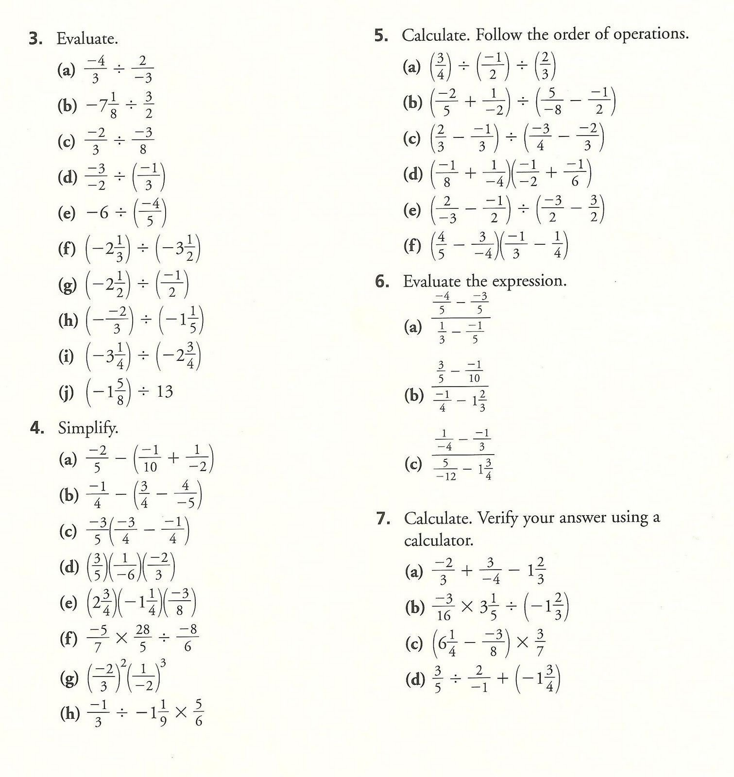 Order Of Operations With Fractions Worksheet  Briefencounters With Order Of Operations With Fractions Worksheet