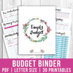 Organize Your Finances Printable Budget Binder Watercolor A Pertaining To Free Printable Budget Binder Worksheets