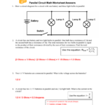 Parallel Circuit Math Worksheet Answers Also Electrical Circuit Worksheets
