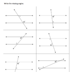 Parallel Lines And Angles  Senior Block For Lines And Angles Worksheet