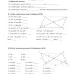 Parallelogram Worksheet Throughout Conditions For Parallelograms Worksheet