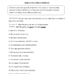 Parts Of A Sentence Worksheets  Direct And Indirect Objects Worksheets As Well As Direct Object Pronouns Spanish Worksheet