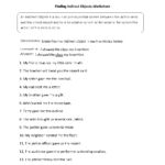 Parts Of A Sentence Worksheets  Direct And Indirect Objects Worksheets Pertaining To Grammar Complements Worksheet