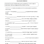 Parts Speech Worksheets  Adverb Worksheets Intended For Adverb Practice Worksheets