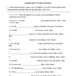 Parts Speech Worksheets  Pronoun Worksheets Intended For Pronoun Practice Worksheets