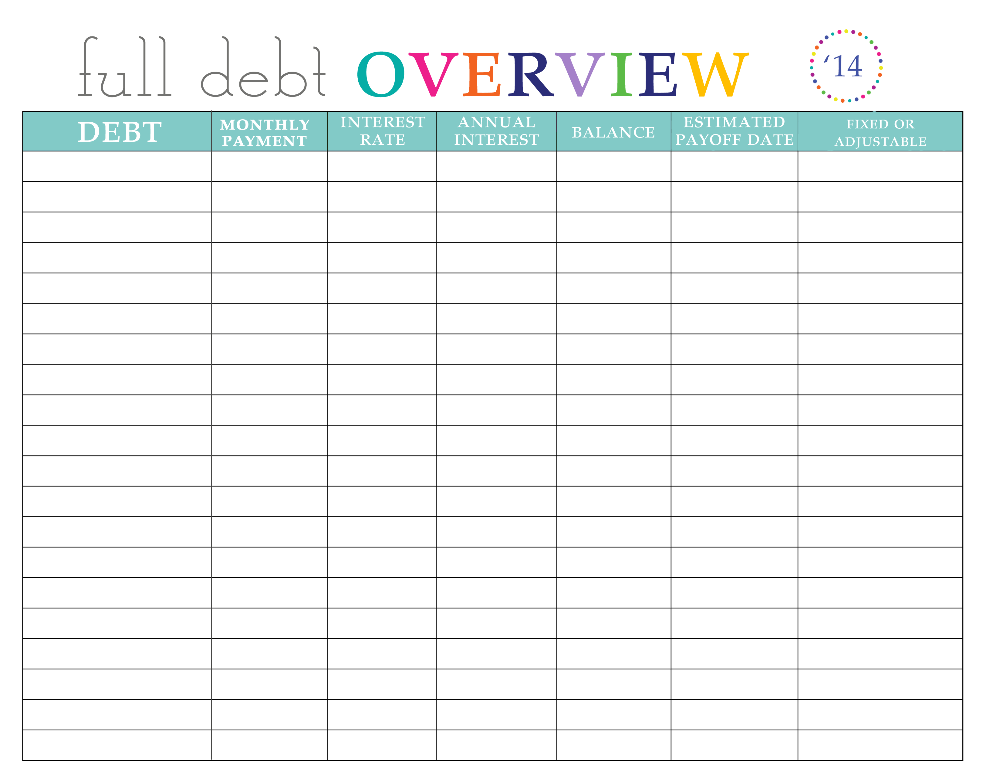 Paying Off Debt Worksheets Within Debt Payoff Worksheet Pdf