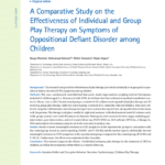 Pdf A Comparative Study On The Effectiveness Of Individual And Also Therapy Worksheets For Oppositional Defiant Disorder