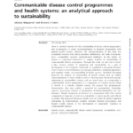 Pdf Communicable Disease Control Programmes And Health Systems An Pertaining To Communicable Disease Worksheet Middle School
