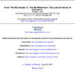 Pdf From The Me Decade' To The Me Millennium'the Cultural History For America The Story Of Us Millennium Worksheet Answers