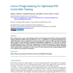 Pdf) Linear Programming For Optimum Pid Controller Tuning Or Pid Loop Tuning Spreadsheet