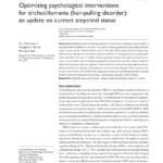 Pdf Optimizing Psychological Interventions For Trichotillomania Intended For Trichotillomania Cbt Worksheets