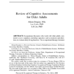 Pdf Review Of Cognitive Assessments For Older Adults Intended For Occupational Therapy Cognitive Worksheets For Adults