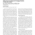 Pdf Safety Teams An Approach To Engage Students In Laboratory Safety For Lab Safety Scenarios Worksheet Answers