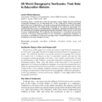 Pdf Us World Geography Textbooks Their Role In Education Reform Together With Glencoe World Geography Worksheet Answers