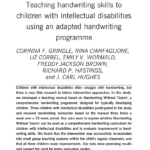 Pdf Using Tracing And Modeling With A Handwriting Without Tears With Handwriting Without Tears Worksheets