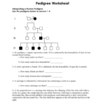 Pedigree Worksheet As Well As Genetics Pedigree Worksheet Key