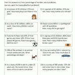 Percentage Word Problems Along With 6Th Grade Word Problems Worksheet
