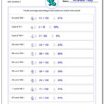 Percentages Along With Percent Worksheets Grade 7