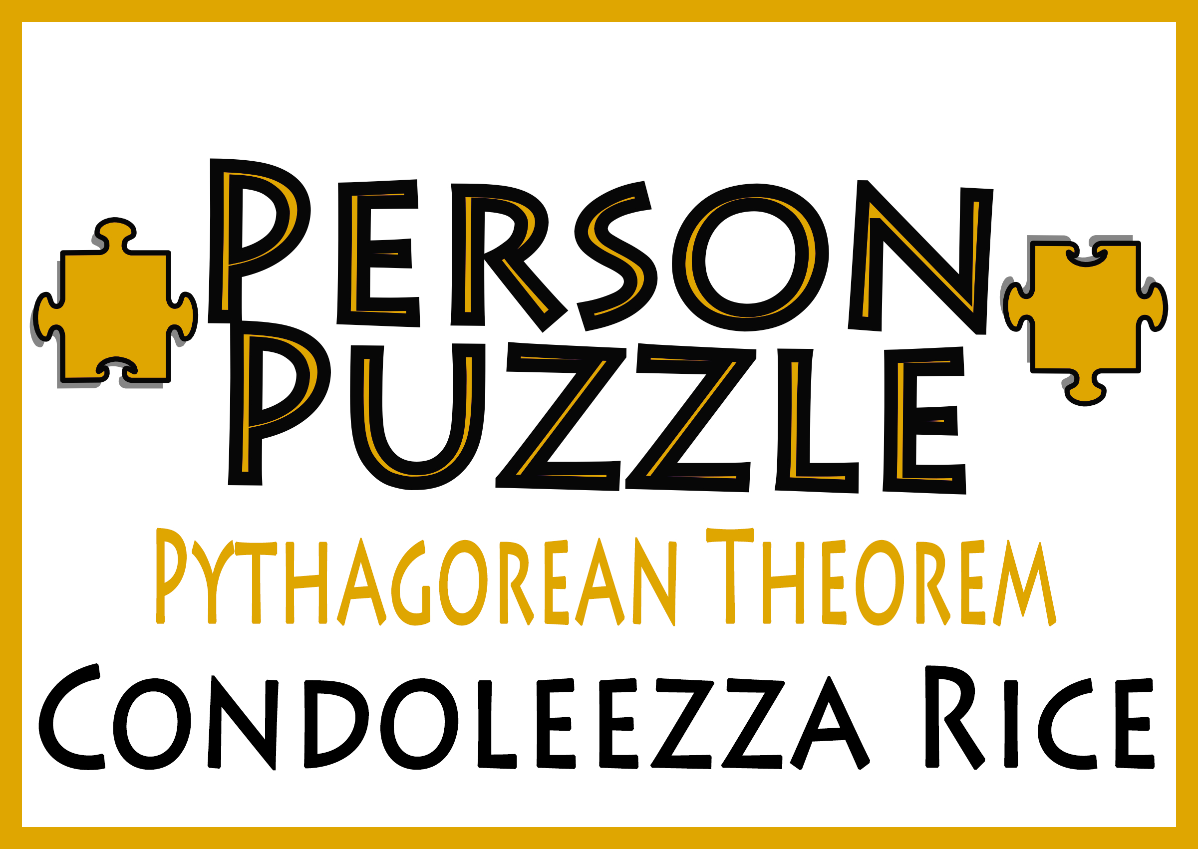 Person Puzzle  Pythagorean Theorem  Condoleezza Rice Worksheet Inside Pythagorean Puzzle Worksheet Answers