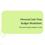 Personal Cash Flow Budget Worksheet  Love To Grow Along With Personal Cash Flow Worksheet