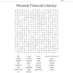 Personal Financial Literacy Word Search  Wordmint Throughout Financial Literacy Worksheets For Kids