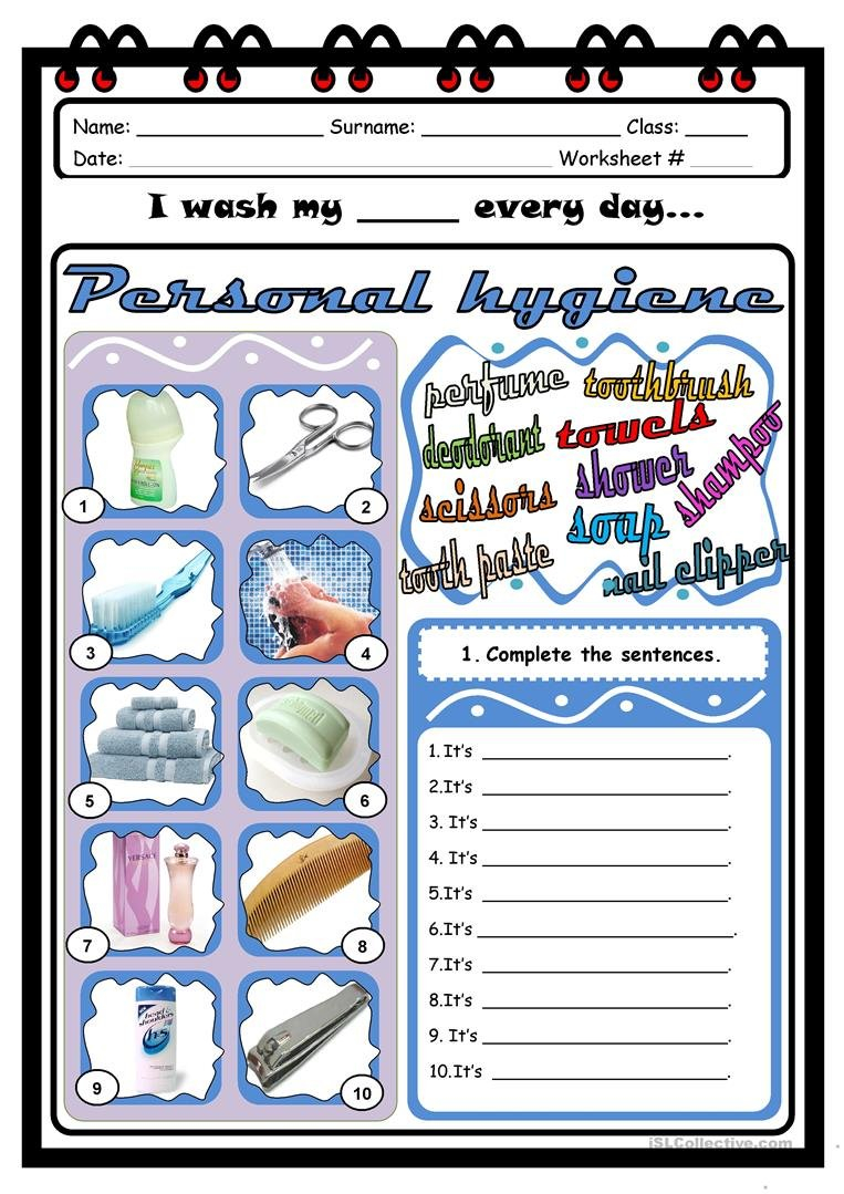 Personal Hygiene Worksheet  Free Esl Printable Worksheets Made Or Free Printable Personal Hygiene Worksheets