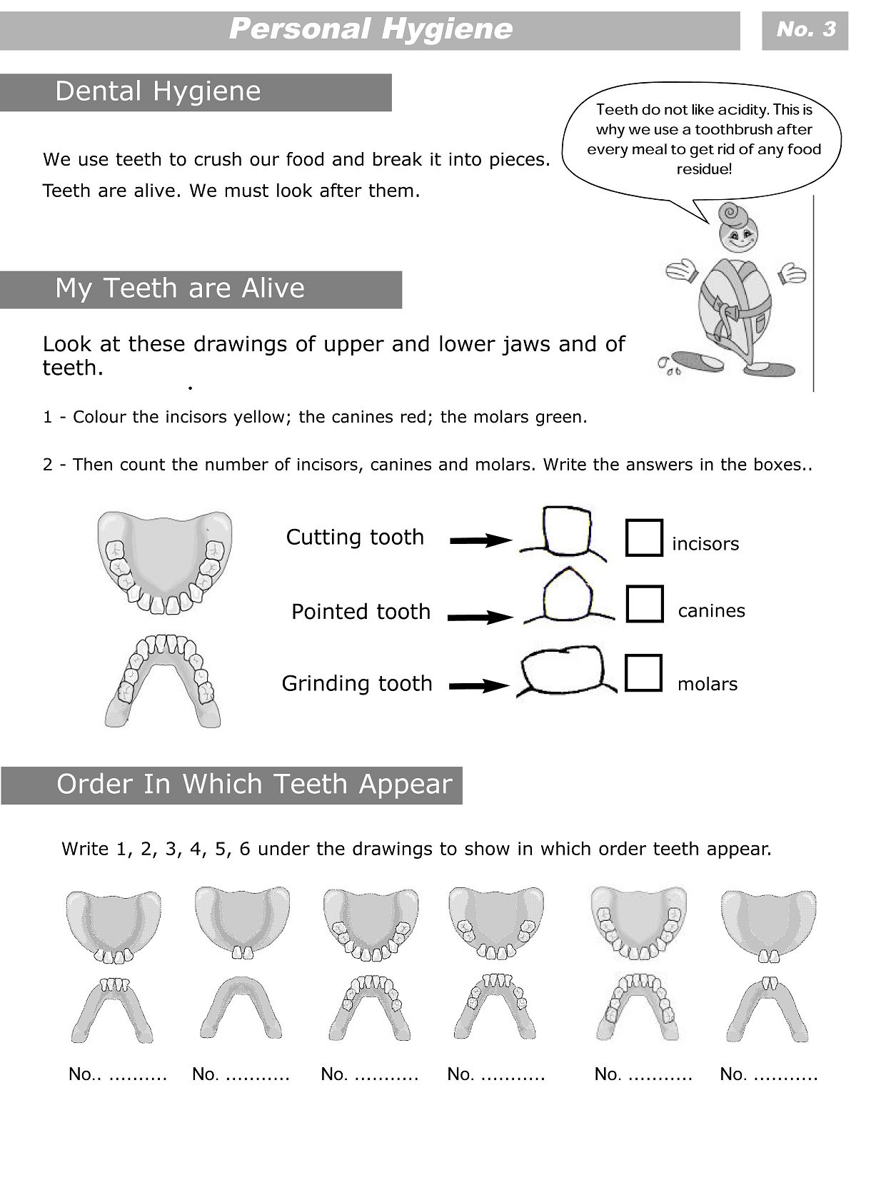 Personal Hygiene Worksheets For Kids Level 2  Personal Hygiene With Free Printable Personal Hygiene Worksheets