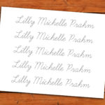 Personalized Cursive Name Trace Worksheet Pdf Printable  Etsy As Well As Name Tracing Worksheets Pdf