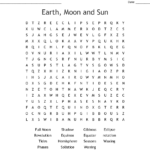 Phases Eclipses And Tides Word Search  Wordmint Along With Eclipse Worksheet Answer Key