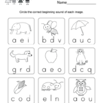 Phonics Worksheet For Beginners  Free Kindergarten English Inside Free Printable Phonics Worksheets