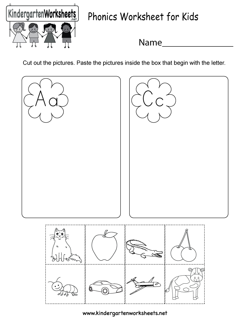 Phonics Worksheet For Kids  Free Kindergarten English Worksheet For And Preschool Phonics Worksheets
