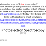 Photoelectron Spectroscopy For Ap Chemistry Photoelectron Spectroscopy Worksheet