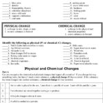 Physical And Chemical Properties And Changes  Pdf Or Physical And Chemical Properties And Changes Worksheet Answer Key