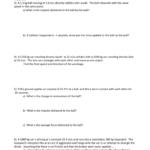 Physics Momentum And Collisions Section Review Sheet Inside Momentum And Collisions Worksheet Answer Key