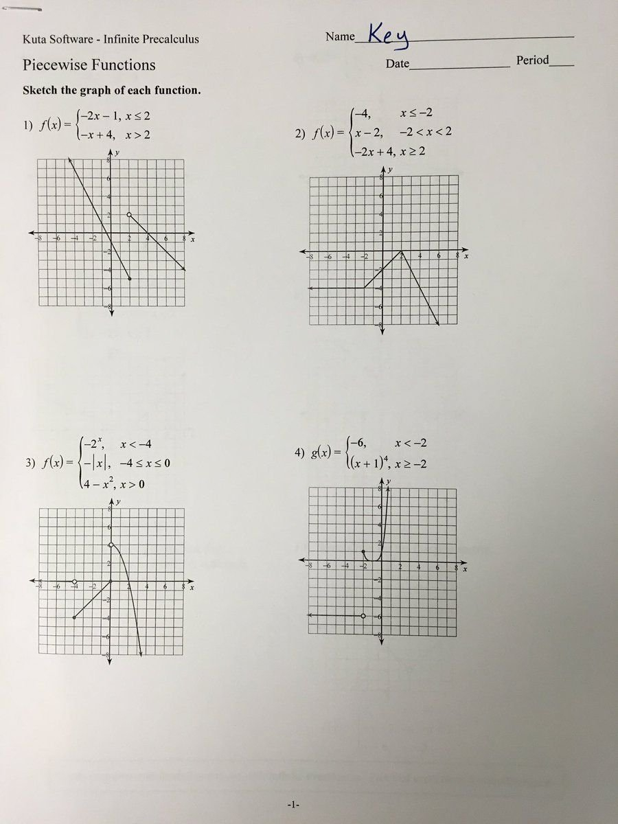 Piecewise Functions Worksheet 1 Answers  Briefencounters In Piecewise Functions Worksheet 1 Answers