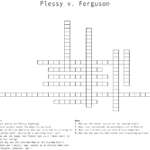 Plessy V Ferguson Crossword  Wordmint Or Plessy V Ferguson 1896 Worksheet Answers