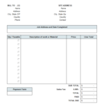 Plumbing Contractor Invoice Template With Billing Invoice Sample