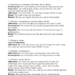 Poetic Devices Worksheet 1  Answers As Well As Poetry Worksheet 1