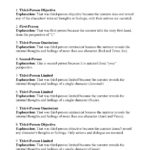 Point Of View Worksheet 1  Answers Intended For Point Of View Worksheet Answers