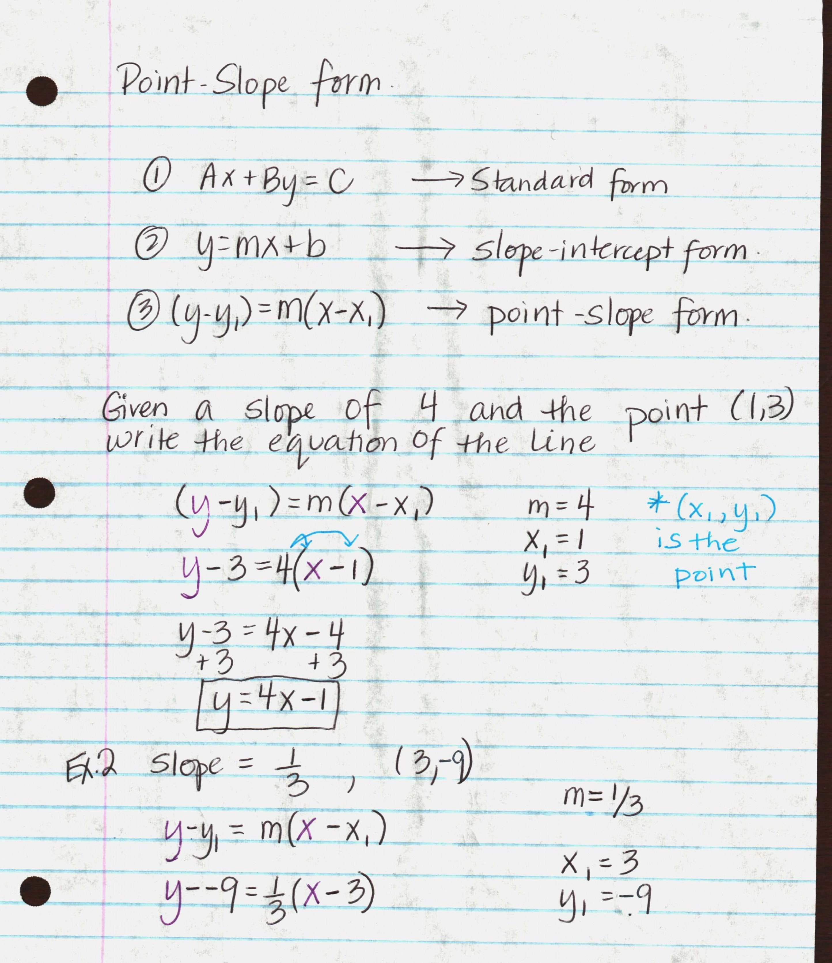 Point Slope Form Practice Worksheet Answers – Breadandhearth Or Point Slope Form Practice Worksheet