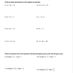 Point Slope Form Practice Worksheet  Briefencounters Throughout Point Slope Form Practice Worksheet