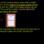 Polynomial Word Problem Area Of A Window Video  Khan Academy Inside Multiplying Polynomials Worksheet Algebra 2