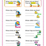 Possessive Adjectives Interactive Worksheets Or Possessive Adjectives Worksheet
