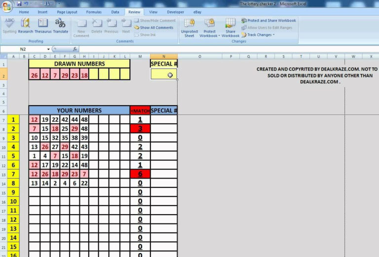 Excel Lottery Spreadsheet Templates — Excelguider.com