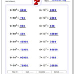 Powers Of Ten And Scientific Notation In Scientific Notation And Standard Notation Worksheet Answers